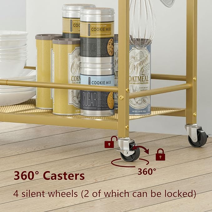 3 Tier Bar Cart, Small Beverage Cart, Mini Bar Cart with Wine Rack, Compact Mini Bar Cart - Please Refer to the Exact Dimensions for Usage Matching Dimensions: 22" W × 13" D × 35.8" H GBC507G