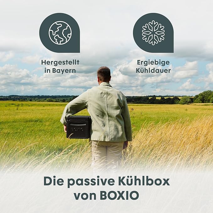 BOXIO - Cool: travel fridge for camping without electricity - perfect refrigerator with different temperature zones thanks to BOXIO cooling cartridges - thermal box for optimal cooling and maintenance