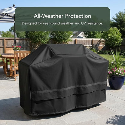 Covermates Prestige Island Grill Cover - Heavy-Duty All-Weather Outdoor BBQ Cover with Mesh Vents, Water-Resistant 900D Polyester Protection for Large Island Grills, 110 Inch, Black