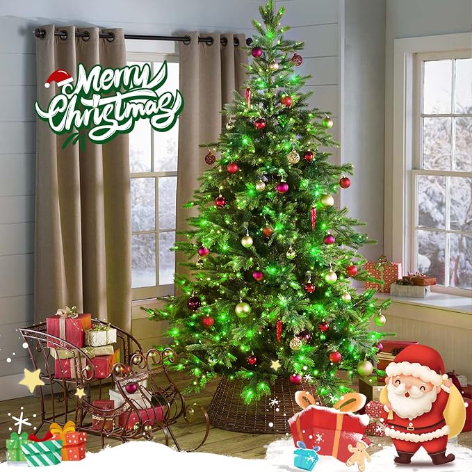 JMEXSUSS 33ft 100 LED Green Battery Operated Lights with Remote, Green Christmas Lights Battery Operated, Christmas String Light Indoor Outdoor for Tree House Yard Xmas Decor (Pack of 2)