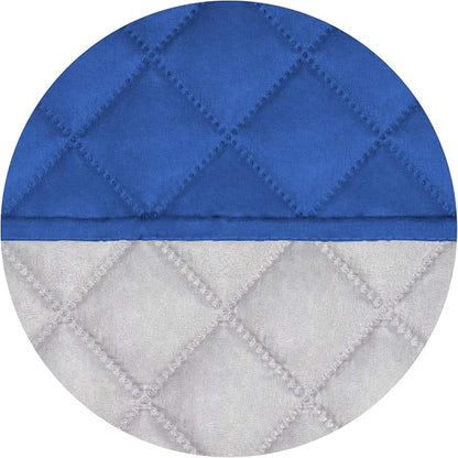 PureFit Reversible Quilted Couch Covers for Dogs Loveseat Sofa Cover 46.5” | Classic Blue/Ivory, Water Resistant Couch Protector, Washable Pet Couch Cover with Non Slip and Elastic Straps For Kids
