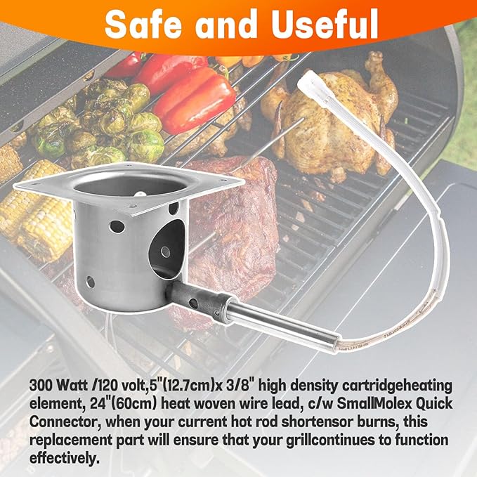 Hot Rod Ignitor Kit, Replacement for All Louisiana Wood Pellet Grills and Pellet Smokers LS-9.5127 120V 300W 215L