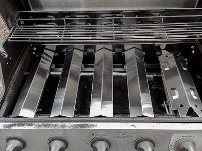 Criditpid Grill Replacement Parts for Brinkman 810-3660-S, 810-3661-F Models. Stainless Steel Grill Heat Plate Shields, Pipe Burner Tubes and Crossover Tubes.