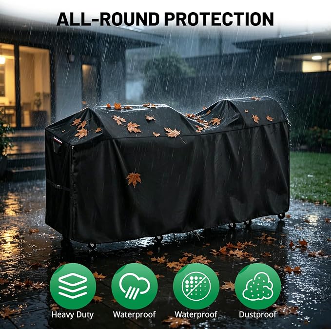 100 Inch Island Grill Cover, Outdoor BBQ Island Waterproof Cover | Heavy Duty Outdoor Large Kitchen Covers for Patio BBQ, 100"L x 35"W x 52"H