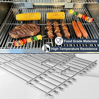 Criditpid Grill Repalcement Parts for Kitchen Aid 720-0826E 720-0709C 860-0003C, Grill Burner, Heat Plate, Igniter & Cooking Grates for Jenn Air Grill Parts 720-0727 740-0711.