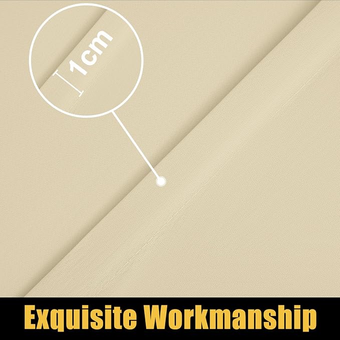 Smiry Rectangle Picnic Table Cloth, Waterproof Elastic Fitted Tablecloths for 6 Foot Tables, Washable Polyester Table Cover for Camping, Indoor and Outdoor (Champagne, 30"x72")