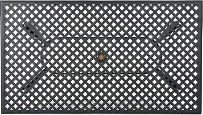 Christopher Knight Home Cayman Cast Aluminum Rectangle Table, Black Sand