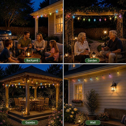 Vigdur Multicolor Flower String Lights, Decorative String Lights Plug in with 10 Bulbs Connectable, Indoor Outdoor Patio Light for Party Wedding Bedroom Bistro Cottagecore Decor