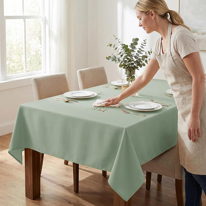 Fitable 6 Pack Rectangle Tablecloths, 70 x 108 Inch, Sage Green | Wrinkle & Stain Resistant, Washable Polyester Fabric, For Wedding Party Banquet Formal Events Fall Thanksgiving Harvest