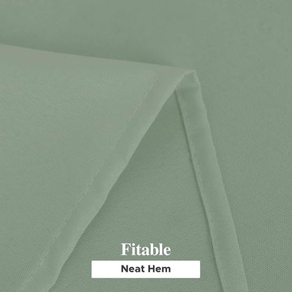 Fitable 6 Pack Sage Green Tablecloths for Rectangle Tables, 90 x 156 Inch | Wrinkle & Stain Resistant, Washable Polyester Fabric, For Wedding Party Banquet Formal Events Fall Thanksgiving Harvest