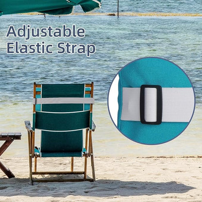 Chaise Lounge Head Pillow, 2 Pack Outdoor Lounge Chair Pillows with Adjustable Strap Longue Head Pillow Headrest Pillows for Patio Backyard Beach Pool Garden Recliner(Light Blue)