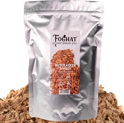 Foghat Cocktail Smoker Wood Chips - 100oz Nutcracker Sweet Walnut, Pecan & Cinnamon Shavings for Smoker, Whiskey & Drink Infuser Kit - Culinary Wood Smoking Chips