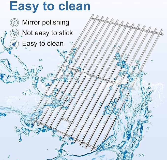 Criditpid Grill Replacement Parts for Nexgrill 720-0925P 720-0925, Grill Heat Plates Shields, Burner Tubes and Igniter, Grill Grates Kit for Nexgrill 720-0925P 4 Burner Gas Grill.