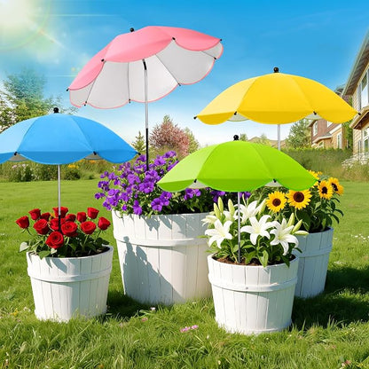 4/6 Pcs Plant Umbrellas for Outdoor Plants, Potted Garden Bedst Umbrella Shade with Adjustable Angle to ‌Defend Plants from Direct Sunlight