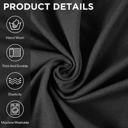 Peryiter 2 Pcs Couch and Loveseat Sofa Covers,Black,Milk Silk | Armchair Covers for Living Room, Sofa Cushion Slipcover 2/3 Seater, Furniture Protector, Polyester and Spandex, Washable