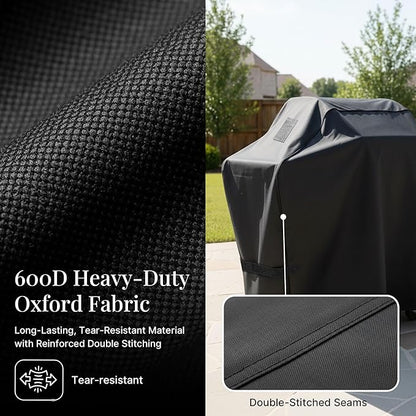 iBirdie Outdoor Grills Cover 50 x 24 x 46 inch, fit 50, 49 Barbeque, Waterproof Weatherproof, 600D Heavy Duty Barbecue Cover, Compatible for 2, 3 Burners Gas BBQ