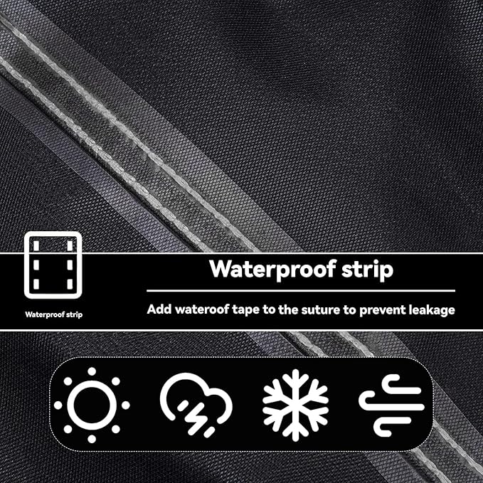 Outdoor Prep Table Cover- Heavy Duty Waterproof Cover for Outdoor Stainless Steel Table,Compatible with 42 inch Outdoor Utility Cart and Storage Cabinet Black
