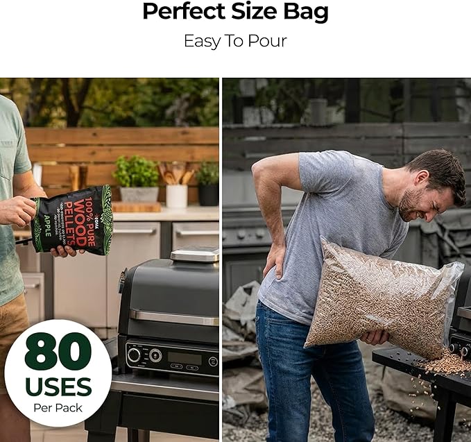 Kona Wood Pellets All Variety Pack, Intended for Ninja Woodfire Outdoor Grill, Wood Fire Oven & Smoker, 8, 1lb Resealable Bags