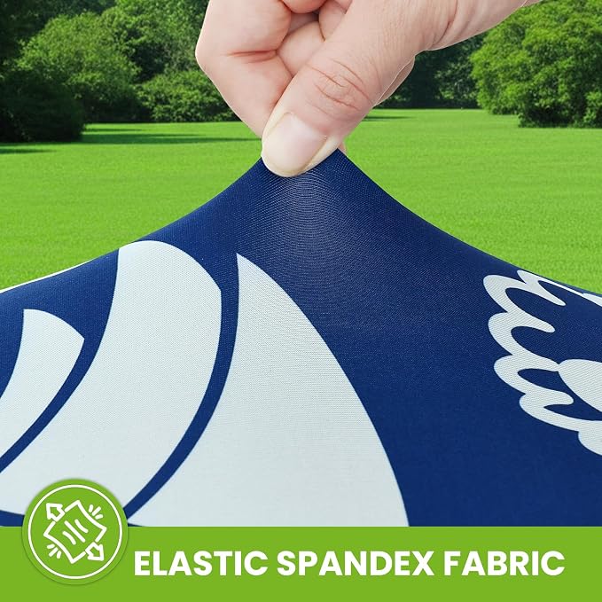 Smiry Spandex Fitted Tablecloth for 6 Foot Rectangle Tables, Washable Picnic Table Cover with Elastic, Stretch Reusable Table Cloth for Outdoor, Camping, Dining & Kitchen (Yacht, 30"x72")