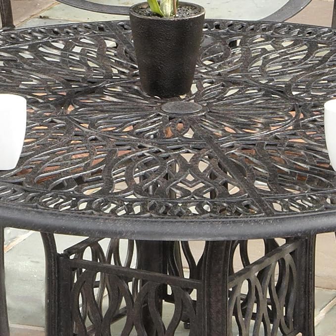 Homestyles Capri Outdoor Dining Table, Capri, Charcoal