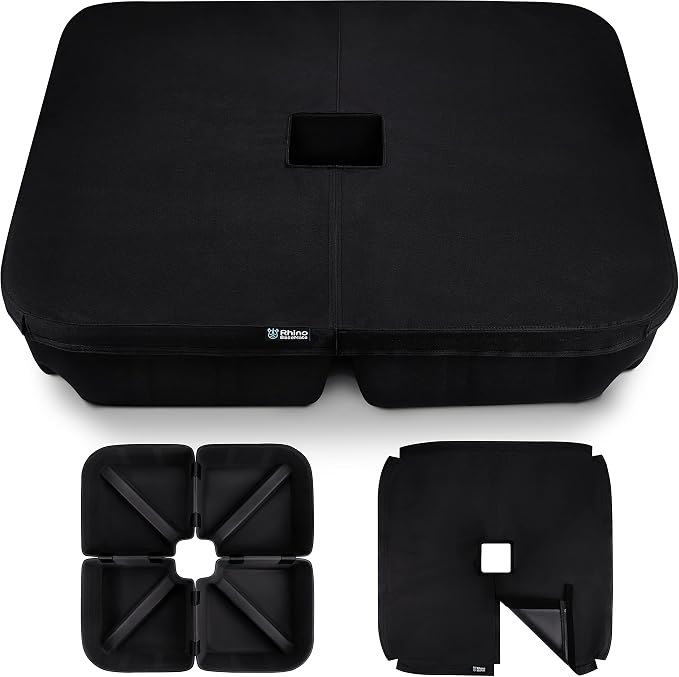 Rhino BaseMate EVA Material - Patio Umbrella Base Weights up to 200 Lb. | for Cantilever, Regular, or Any Offset Umbrella Base | 4-Part, 900D Heavy-Duty, All-Weather (Square)