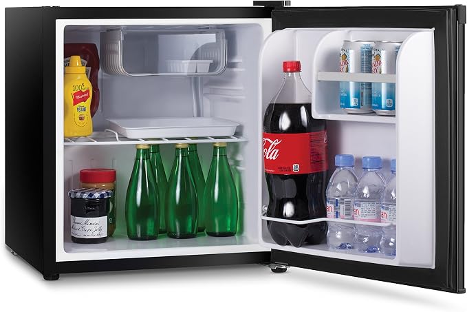 Commercial Cool 1.6 Cu. Ft. Compact Refrigerator, CCR16B, Black | Single Door Mini Fridge with Chiller Compartment, Personal Fridge for Home or Dorm Room, R600a Refrigerant