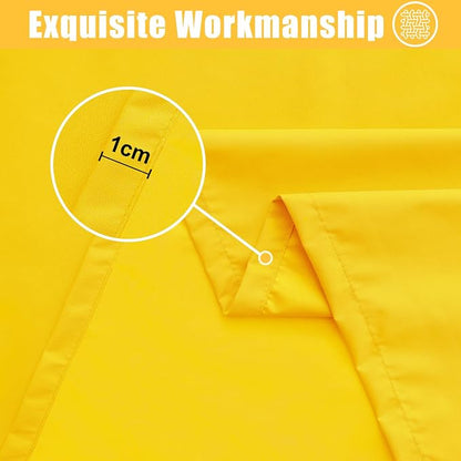 Rectangle Table Cloth, Waterproof Elastic Fitted Tablecloth for 5 Foot Folding Tables, Washable Polyester Tablecloths for Picnic, Camping, Outdoor (Yellow, 30"x60")