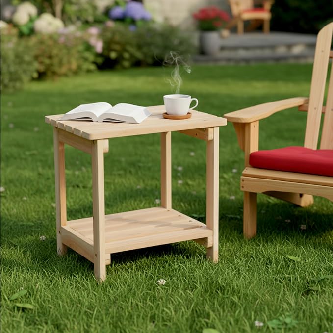 Shine Company Providence Rectangular Side Table – Natural