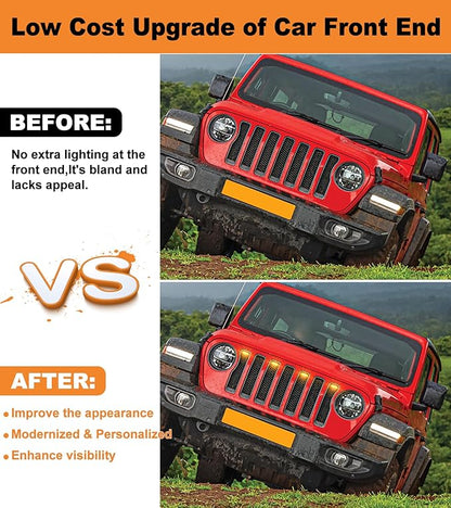 Grill Lights & Grab Handle Lights Combo for Jeep Wrangler JL 2018-2023