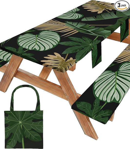 Picnic Table Cover with Bench Covers Tablecloth Table Cloth Camping Gifts for 30th 40th 50th 55th 60th 70th 80th 45th 65th 75th 40 50 55 60 65 70 Year Old Camper RV Owner Camping Lovers Women Men