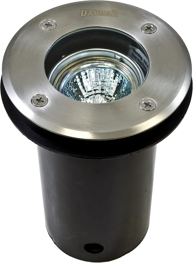 DABMAR LIGHTING LV314-LED7-SS Well Light W/O Grill Adjustable 7W LED MR16 12V, Stainless Steel