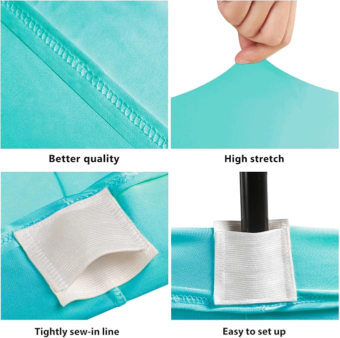 BDDC 6ft Stretch Spandex Fitted Table Cloth for 6 Foot Tables | GRS-Certified Eco-Friendly Fabric, Elastic Fit Rectangle Tablecloth, Washable, Wrinkle-Free, For Events & Parties