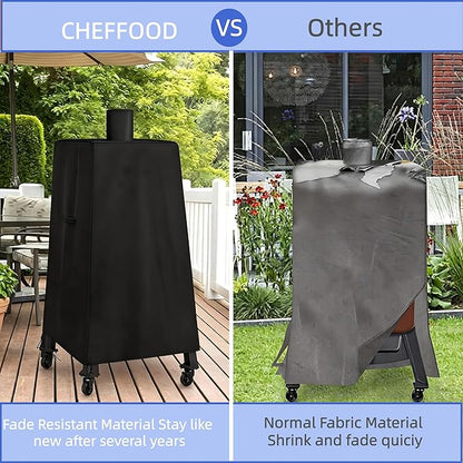 Vertical Smoker Cover for Pit Boss 4/5/7 Series Smokers, PBV4PS1, PBV5PW1, PBV4PS2, PBV5P1, Pro Series 4/5/7 Vertical Pellet Smokers,Outdoor Waterproof BBQ Grill Cover for Pitboss 73550