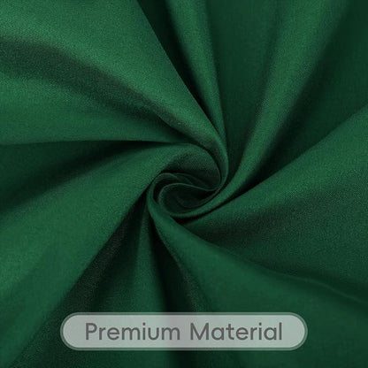 8 Pack Hunter Green Round Tablecloth 90 Inch | For 3Ft-5Ft Round Table, Wrinkle Resistant Table Cloth, Washable Polyester Fabric, For Wedding Party Banquet Buffet Camping