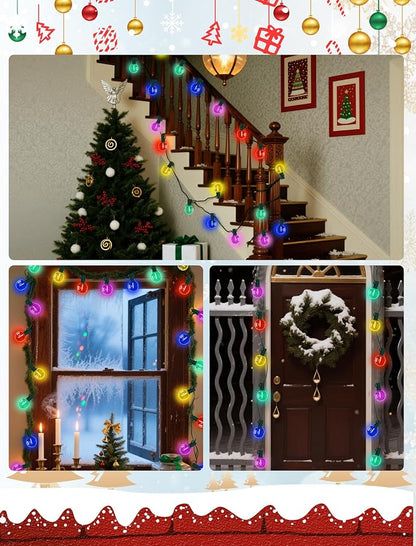 G40 LED Globe Christmas String Lights, 50Ft Multicolor Christmas Decorations Lights Shatterproof with 27 LED Colorful Bulbs, Hanging Patio Lights for Backyard Porch Xmas Tree Party Roofline Garden