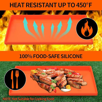 GrillChef Silicone Griddle Cover Mat for Blackstone 36 Inch, Full Wrap-Around Flat Top Cover, Heavy Duty Food-Grade Grill Buddy Mats, All Season Griddle Top Protective for Grill Accessories