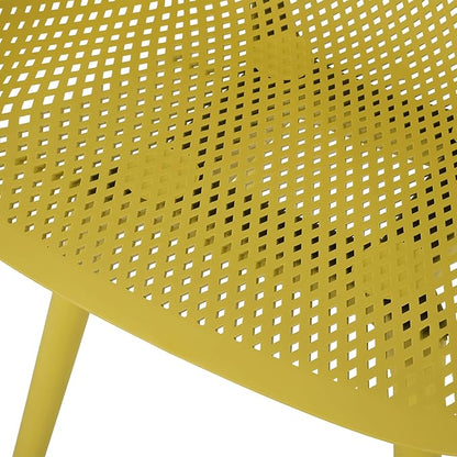 Christopher Knight Home Davina Outdoor Dining Chair (Set of 4), Yellow