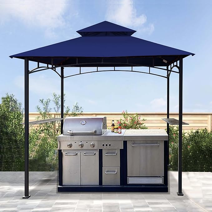 SCOCANOPY Grill Gazebo Replacement Top Compatible with Aldi Gardenline Belavi Shoprite Grill Gazebo,for Model Number: 822694,31937-17,21581,43472,812576(Navy Blue)