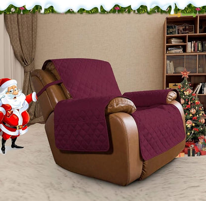 Easy-Going Reversible Couch Cover, Oversized Recliner, Wine/Beige | Machine Washable Slipcover For Dogs, Water Resistant Furniture Mat For Living Room, Non-Slip Sofa Cover, Pet Friendly