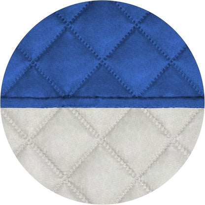 PureFit Reversible Quilted Oversized Recliner Sofa Cover, Water Resistant Furniture Protector, Washable Couch Cover with Elastic Straps for Kids, Pets (Large, Classic Blue/Ivory) | Classic Blue/Ivory, Water Resistant Couch Protector, Washable Pet Couch...