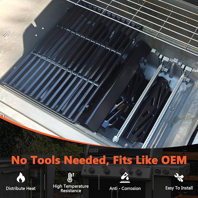 QuliMetal Genesis II Flavorizer Bars, Genesis II Grill Grates for Weber Genesis II Grill Parts - 66795 66095 Parts for Weber Genesis II 300 Series, GS4 Genesis II E-310 E-315 S-335 Series Grills