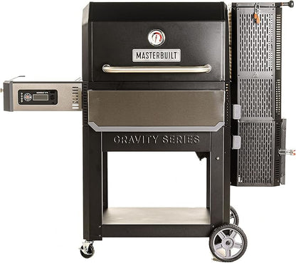 Masterbuilt MB20041220 Gravity Series 1050 Digital Charcoal Grill and Smoker Combo, 1050 sq. in & MB20181722 Gravity Series Grill Outdoor Pizza Oven, Black