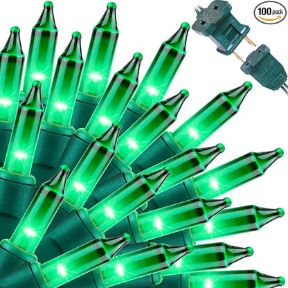 Green Halloween String Lights,Green Christmas Lights 150Lights 31.9ft UL Certified St. Patrick's Day Mini String Lights Set for Outdoor Christmas Tree Garden Party Patio Garland Decor