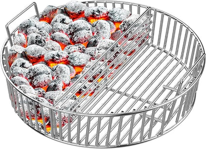 onlyfire Stainless Steel Charcoal Ash Basket Fits X-Large Big Green Egg Ceramic Grills, Charcoal Basket Big Green Egg Accessories