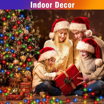 Nisocy 200 LED 4 Color Christmas String Lights, Multicolor Fairy Lights with Green Wire, 8 Modes Plug in Christmas Tree Lights for Indoor Outdoor Holiday Decorations, Party, Patio, Home Décor(66FT)