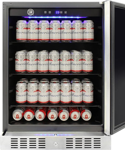 BRAMA Outdoor Refrigerator Built-In or Freestanding with Automatic Defrost, LED Display and Control Panel