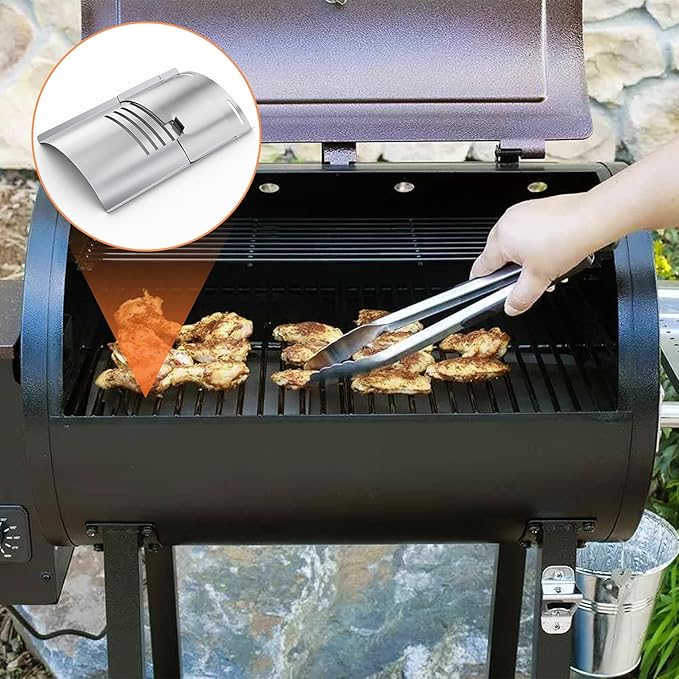 PB500NX Flame Broiler Kit Replacement Parts for Pit Boss Lexington 500/540/550 Series Pellet Smoker Grills, Grill Main Plate and Slide Cover for Pit Boss PB500SP PB550G Wood Pellet Grill Accessories