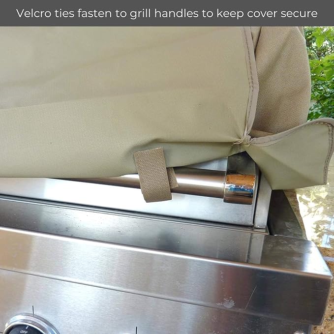 Formosa Covers Built-in BBQ Grill Head Cover Fits Kalamazoo 56 Inch, Heavy-Duty Waterproof Taupe Polyester Outdoor Island Guard