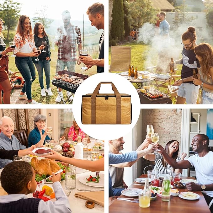 BBQ Blanket for Resting Meat, 16.14 * 6.30 * 9.84in Insulated Meat Resting Bag with Adjustable Shoulder Strap for Outdoor Smoker Grilling Brisket Pork Shoulders