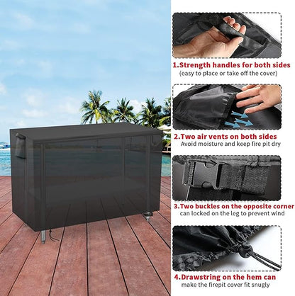 Outdoor Prep Table Cover 72 Inch,Waterproof Patio Outdoor Stainless Steel Metal Grill BBQ Table Cart Cover Dustproof Windproof All Season Pretection for Outdoor Table - 72 x 30 x 30 Inch